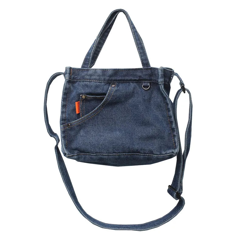 Denim Crossbody Bags Youth Casual Jean Square Shoulder Bag Women Messenger Bags