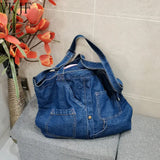 Denim Shoulder Bags for Women Casual Jeans Handbags Large Shopping Bags Tote