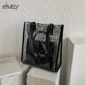 Transparent PVC Shoulder Bag Large Capacity Messenger Bag