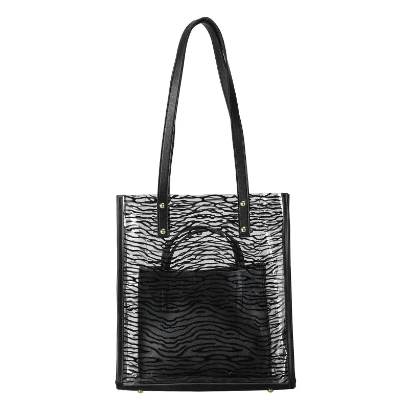 Transparent PVC Shoulder Bag Large Capacity Messenger Bag