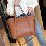 Women PU Leather Handbag Shoulder Bag Casual Female Tote Purses