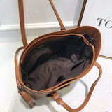 Women PU Leather Handbag Shoulder Bag Casual Female Tote Purses