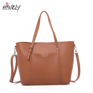 Women PU Leather Handbag Shoulder Bag Casual Female Tote Purses