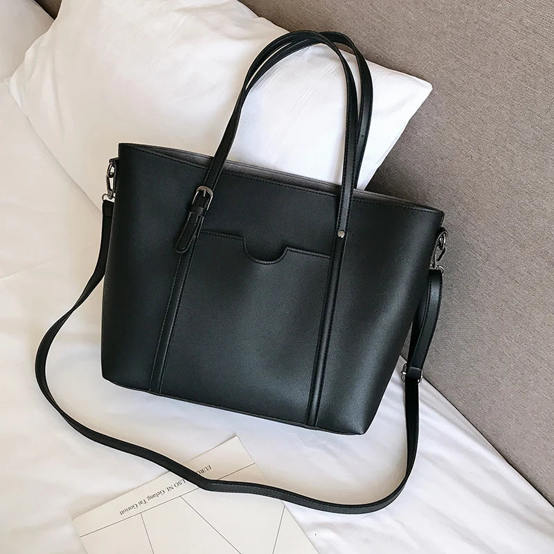Women PU Leather Handbag Shoulder Bag Casual Female Tote Purses