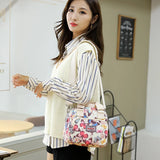 Lady Flowers Shoulder Bag Women Handbags Nylon Waterproof Crossbody Bag