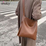Women's Large Capacity Shoulder Bag Soft PU Leather Tote Handbag