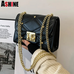 Diamond Lattice Small Flap Women Bags Shoulder Messenger Purses