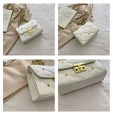 Diamond Lattice Small Flap Women Bags Shoulder Messenger Purses