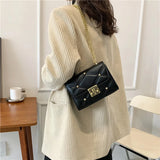 Diamond Lattice Small Flap Women Bags Shoulder Messenger Purses
