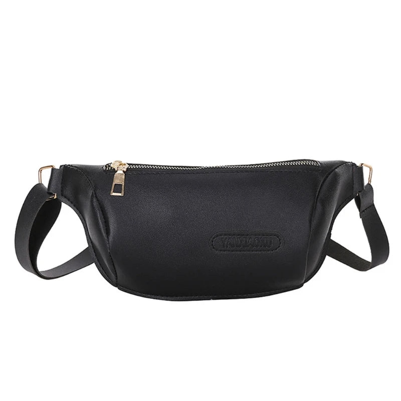 Fanny Pack PU leather Lady Chest Bag Women Casual Waist Bag