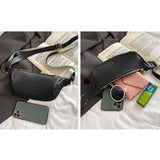 Fanny Pack PU leather Lady Chest Bag Women Casual Waist Bag
