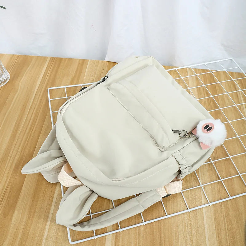 Women Rabbit Ears School Bag Teen Travel Backpack 4 Colors