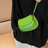 Small Leather Crossbody Bag for Women - Solid Shoulder Handbag