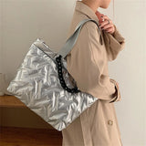 Chain Shoulder Bags for Women Cotton Hand Bag Tote Purse Handbags
