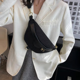 Women's Casual Chest Bag Waist Bags Zipper Crossbody Pack