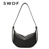 Soft Pu Leather Crossbody Bag for Women Shoulder Messenger Travel Hobos Purse