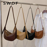 Soft Pu Leather Crossbody Bag for Women Shoulder Messenger Travel Hobos Purse