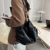 Casual Women Pu Leather Shoulder Bag Large Capacity Crossbody Soft Handbag