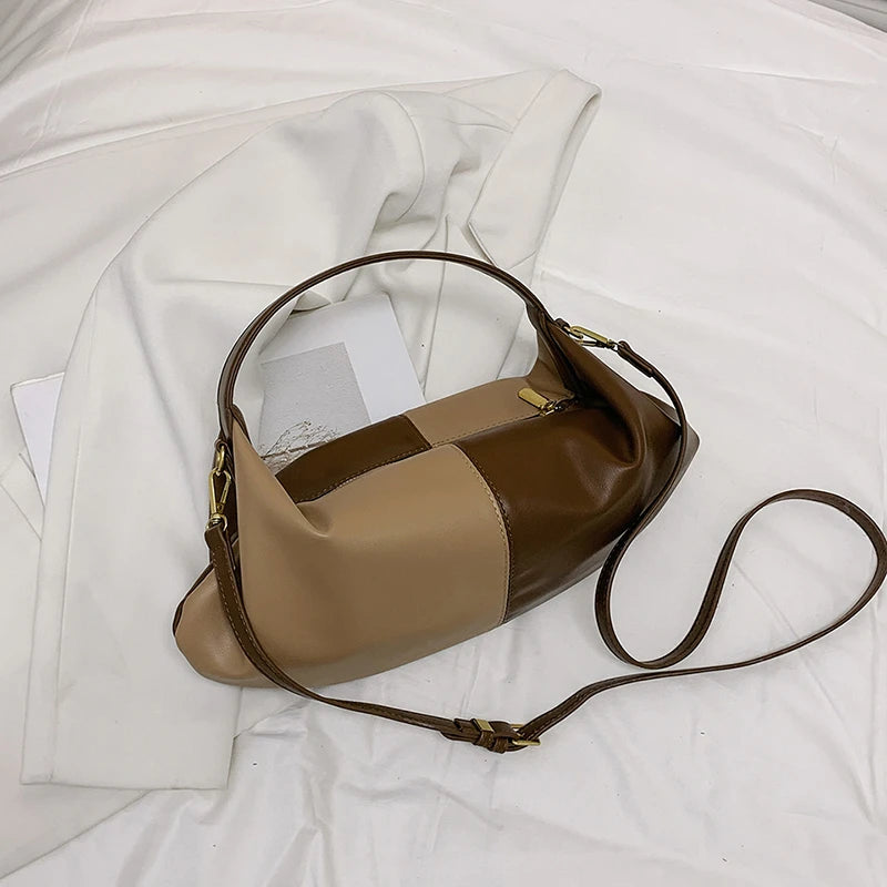 Dumpling Bag Women Tote Bag PU Leather Crossbody Large Handbag