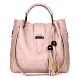 Retro Three-piece Pu Handbags Shoulder Bag Large Capacity Composite Bag