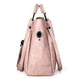 Retro Three-piece Pu Handbags Shoulder Bag Large Capacity Composite Bag