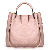 Retro Three-piece Pu Handbags Shoulder Bag Large Capacity Composite Bag
