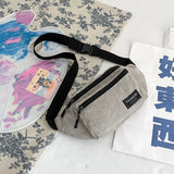 Canvas Fanny Pack for Women Chest Bag Waist Shoulder Crossbody