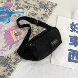 Canvas Fanny Pack for Women Chest Bag Waist Shoulder Crossbody