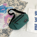 Canvas Fanny Pack for Women Chest Bag Waist Shoulder Crossbody