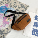 Canvas Fanny Pack for Women Chest Bag Waist Shoulder Crossbody