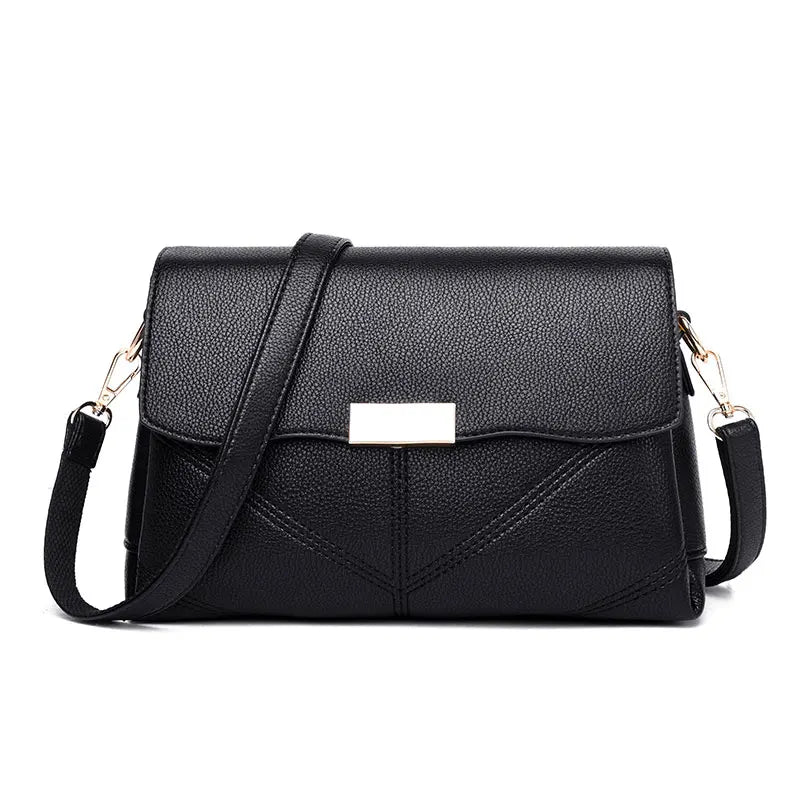 Women's Messenger Crossbody Bag Soft PU Leather Handbag Phone Purse