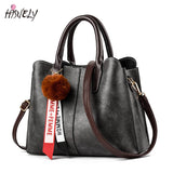 High Women Bag Plush Ball PU Large Tote Famous Shoulder Bag
