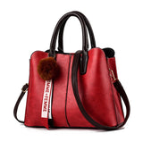 High Women Bag Plush Ball PU Large Tote Famous Shoulder Bag