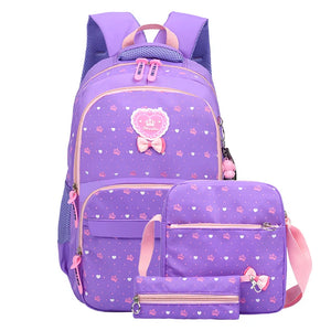 Kids Lovely Backpack 3pcs/set Printing School Bags