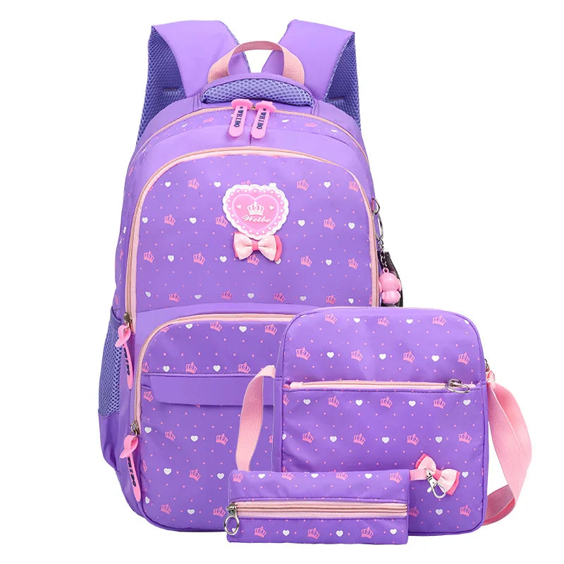 Kids Lovely Backpack 3pcs/set Printing School Bags