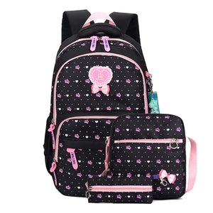 Kids Lovely Backpack 3pcs/set Printing School Bags