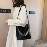 Large Capacity Ladies Shoulder Bag Casual PU Leather Messenger Handbag