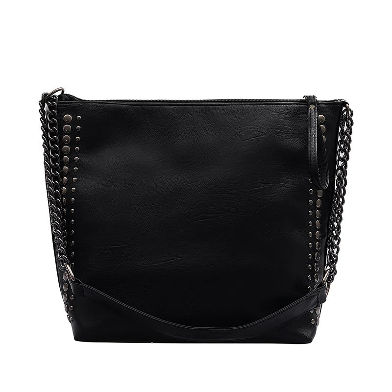 Large Capacity Ladies Shoulder Bag Casual PU Leather Messenger Handbag