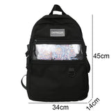 Lady Book Bag Teen Laptop Female College Backpack Women Transparent