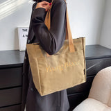 Women Shoulder Bag Letter Travel Tote Shopper Large Capacity Shopping Bag