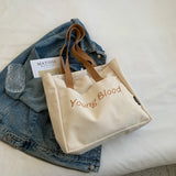 Women Shoulder Bag Letter Travel Tote Shopper Large Capacity Shopping Bag