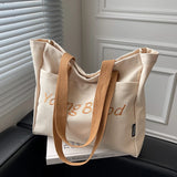 Women Shoulder Bag Letter Travel Tote Shopper Large Capacity Shopping Bag