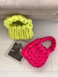 Manual Woven Bag Knitted Bucket Tote Women Clutches