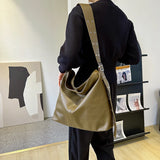 Soft Shoulder Bags Tote Big Pockets PU Leather
