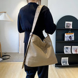 Soft Shoulder Bags Tote Big Pockets PU Leather