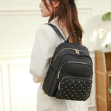 Durable Diamond Ladies Backpack Oxford Cloth Travel Backpack