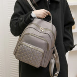 Durable Diamond Ladies Backpack Oxford Cloth Travel Backpack