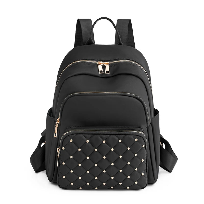 Durable Diamond Ladies Backpack Oxford Cloth Travel Backpack