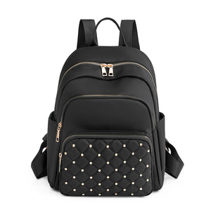 Durable Diamond Ladies Backpack Oxford Cloth Travel Backpack