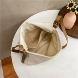 Panelled High Canvas Women Messenger Shoulder Bag